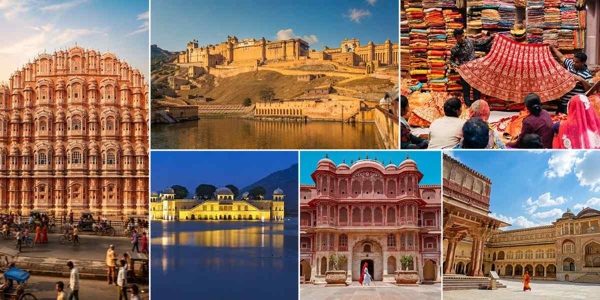 Things to do in Jaipur collage with forts, palaces and bazaars